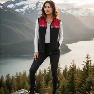 Stylish Black and Red Vest